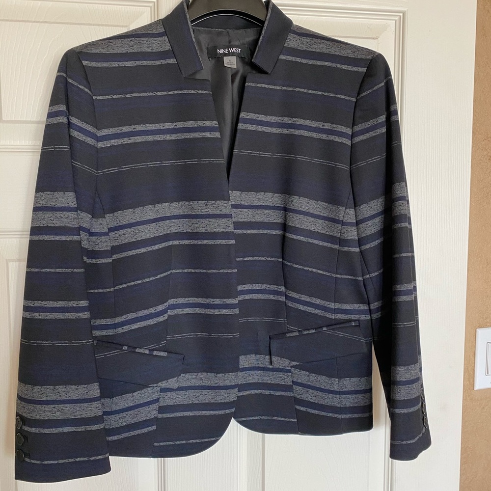 Nine West Striped Blazer